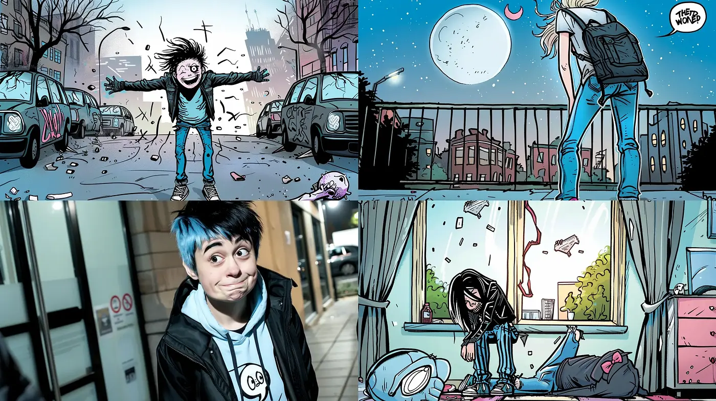Eclectic Comic-Inspired Urban Narratives - Midjourney sref style