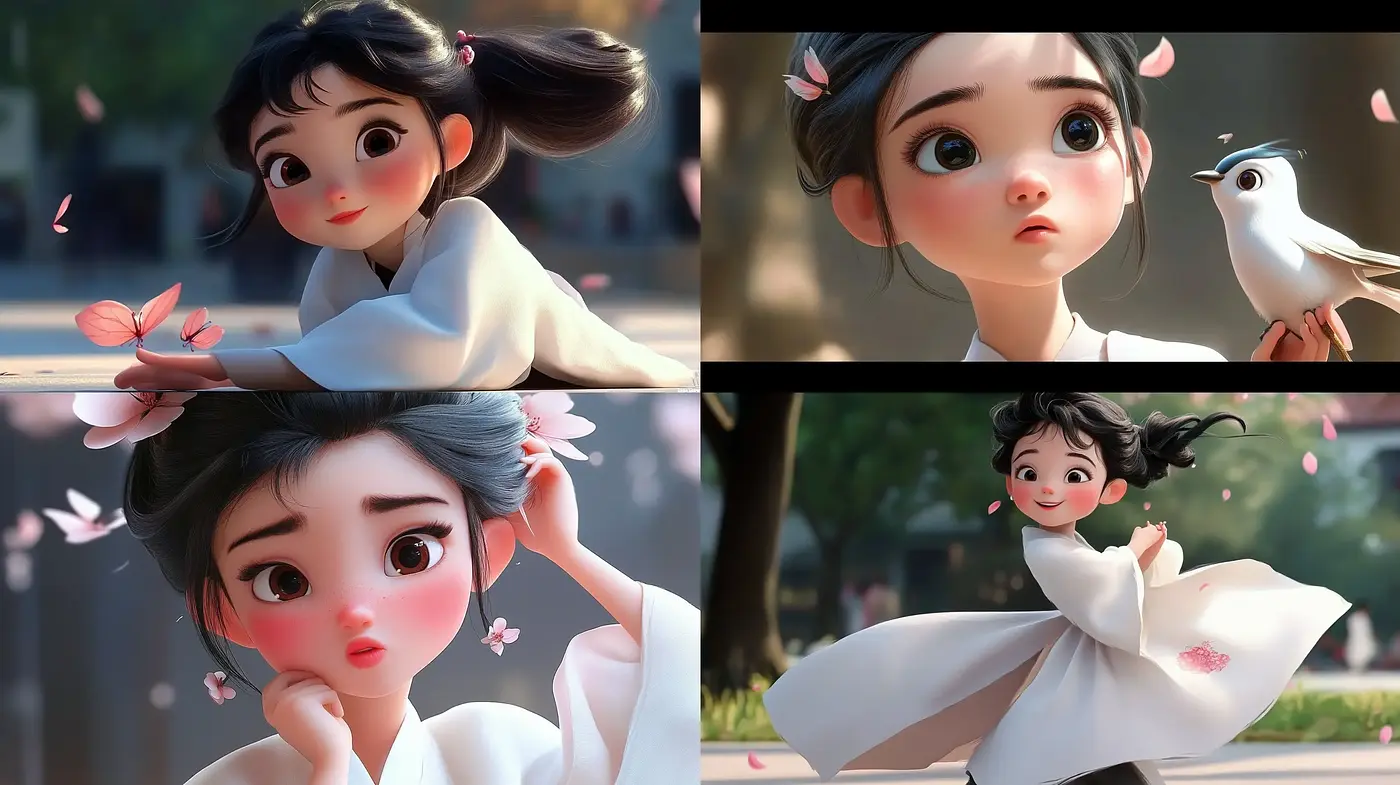 Whimsical Cherry Blossom Elegance: A Soft-hued Anime-inspired Delight - Midjourney sref style