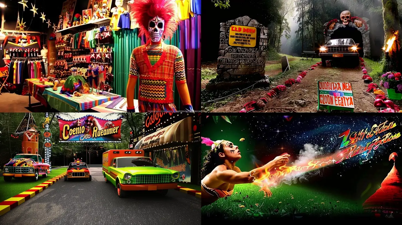 Surreal Eclectic Dreamscape: A Vivid Tapestry of Chromatic Fantasy - Midjourney sref style