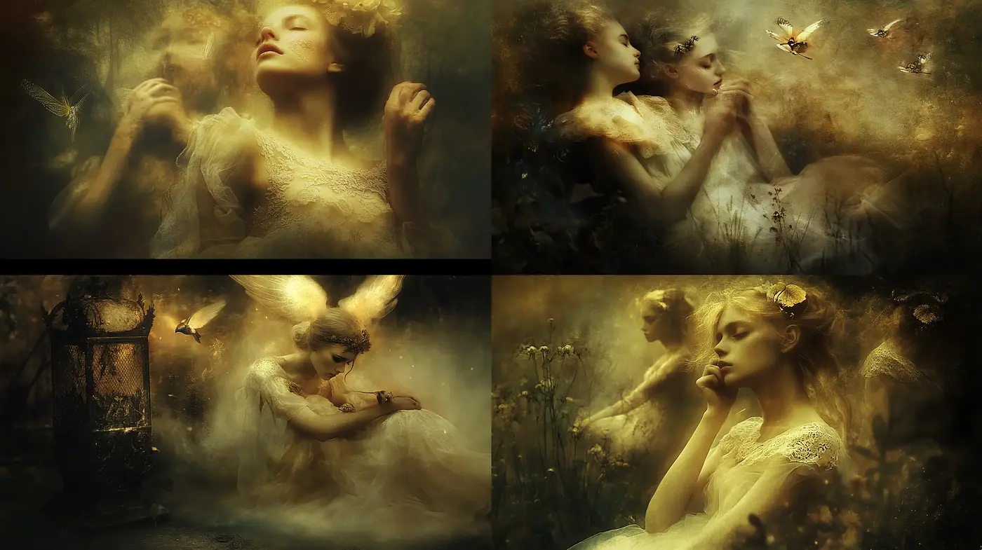 Ethereal Whispers of a Dreamlike Victorian Era - Midjourney sref style