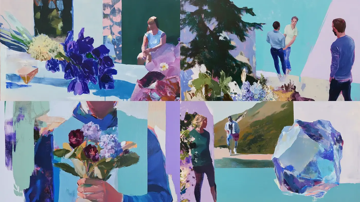 Contemporary Impasto Whispers in Pastel Hues - Midjourney sref style
