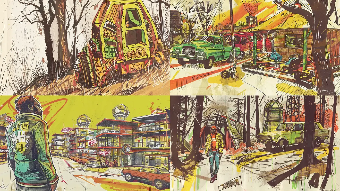 Vintage Retro Comic Book Revival - Midjourney sref style