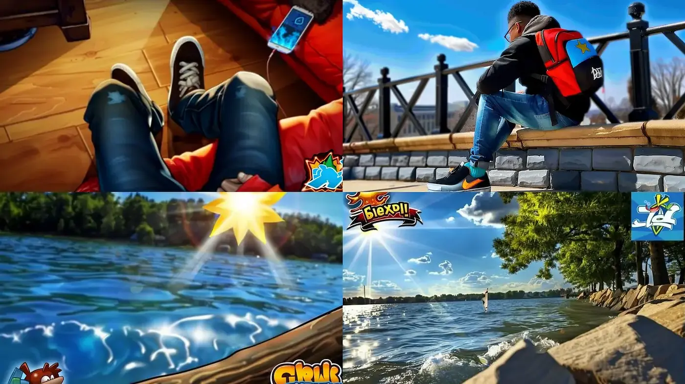 Vibrant Water-Inspired Art with a Modern Youthful Vibe - Midjourney sref style