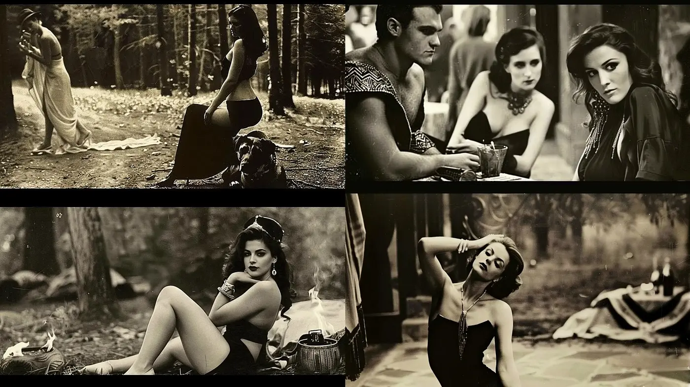 Sepia-Toned Nostalgia: A Homage to Hollywood's Golden Age - Midjourney sref style