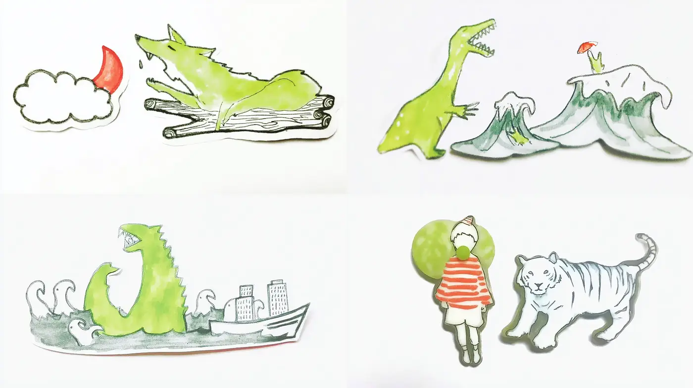 Playful Illustrations Inspired by Hand-drawn Techniques - Midjourney sref style