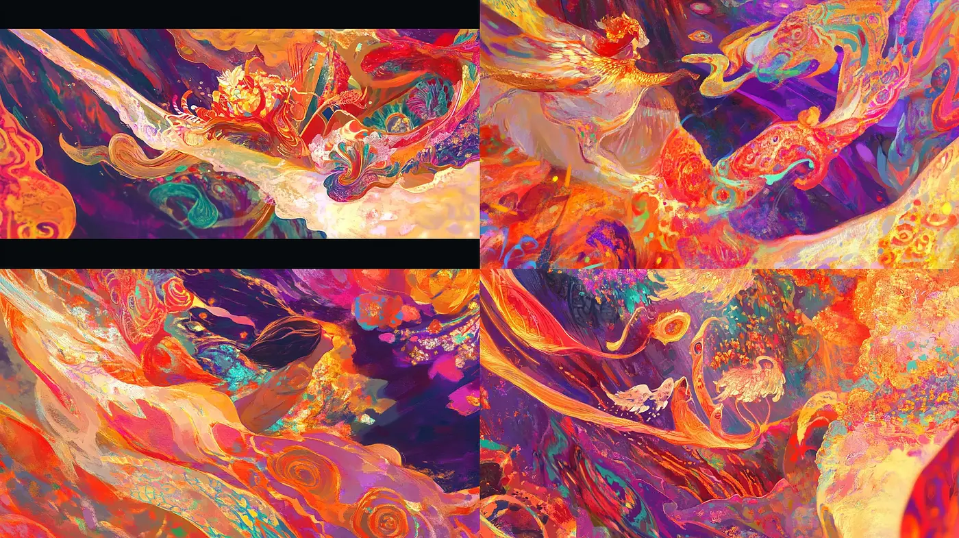 Psychedelic Whirls of Expressionist Energy - Midjourney sref style