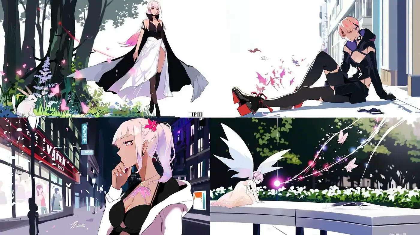 Stylized Character Illustrations with a Contemporary Aesthetic - Midjourney sref style