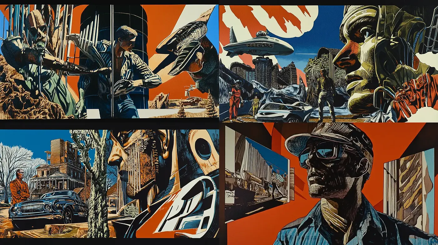Vibrant Retrofuturism with a Photorealistic Edge - Midjourney sref style