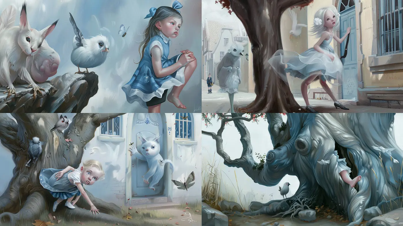 Whimsical Twilight: A Dreamy Fusion of Surrealism and Soft Pastel Realism - Midjourney sref style
