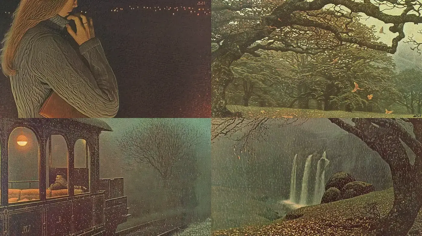Mysterious and Atmospheric Visuals with a Vintage Touch - Midjourney sref style