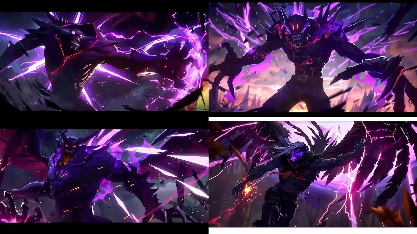Dynamic and Ethereal Dark Fantasy Aesthetic with Pulsating Energy - Midjourney sref style