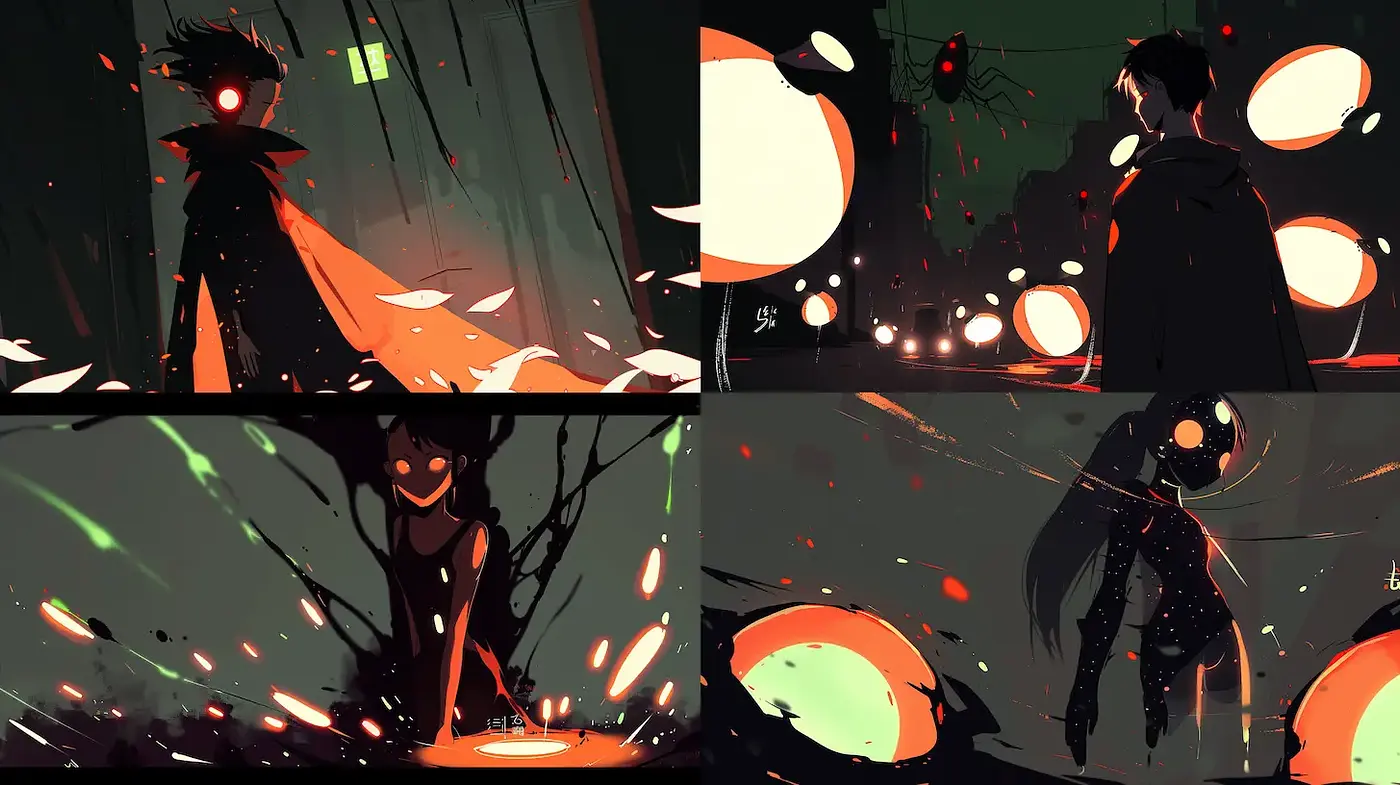Mystical and Eerie Vignettes with a Touch of Abstraction - Midjourney sref style
