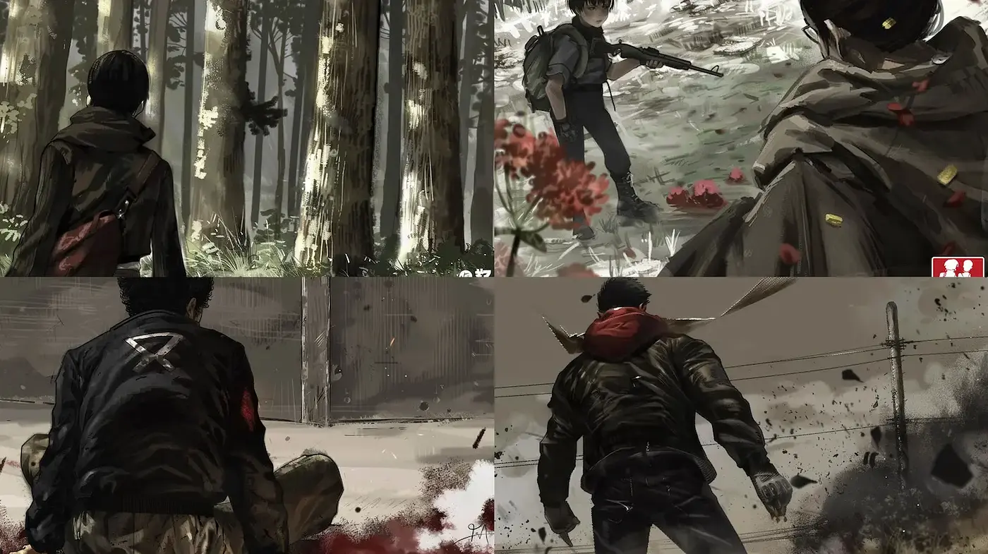 Dramatic Illustrations with a Gritty, Atmospheric Aesthetic - Midjourney sref style