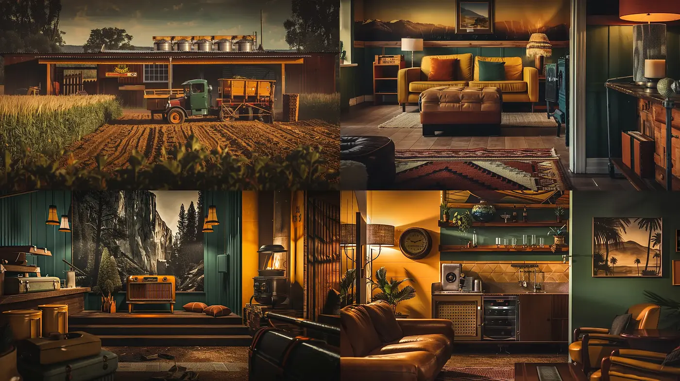 Time-Encapsulated Rustic Elegance: A Homage to Vintage Americana - Midjourney sref style