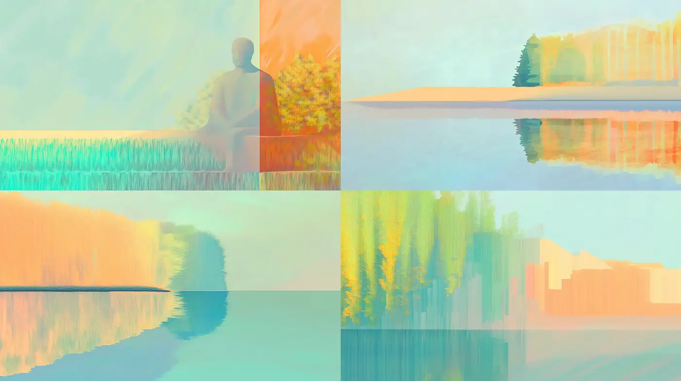 Ethereal Watercolor Reflections Emulating Post-Impressionism - Midjourney sref style
