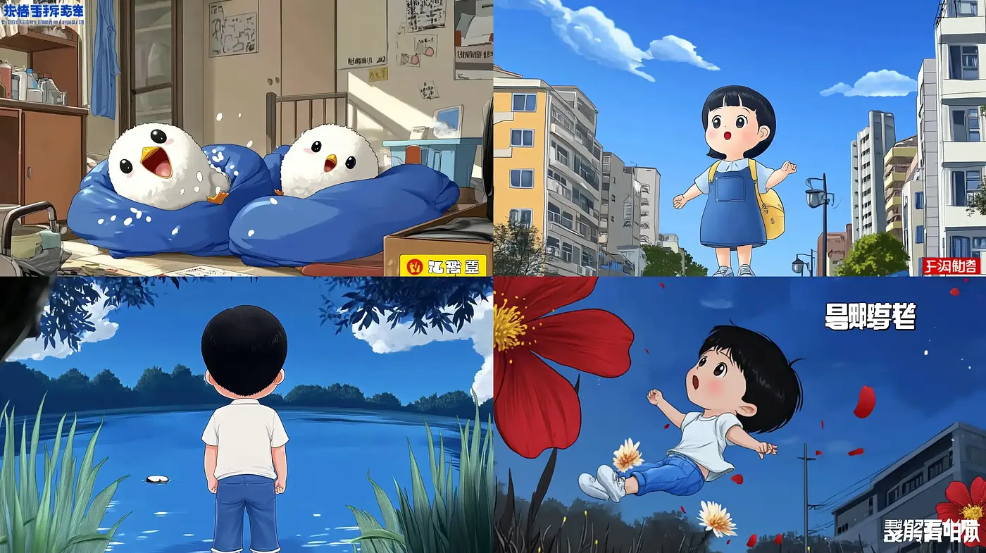 Whimsical Anime-Inspired Vignettes with a Nostalgic Hue - Midjourney sref style