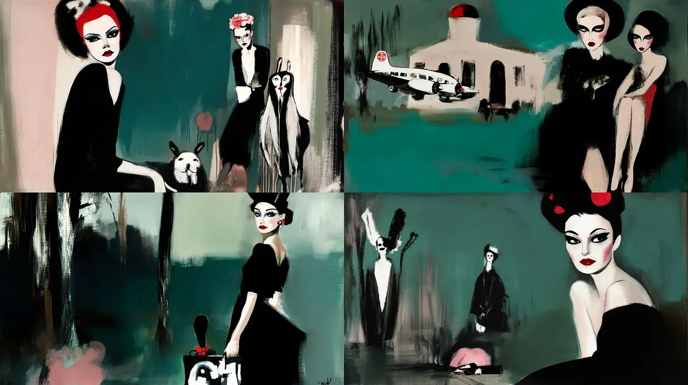 Stylized and Dramatic Portraits with a Retro Aesthetic - Midjourney sref style