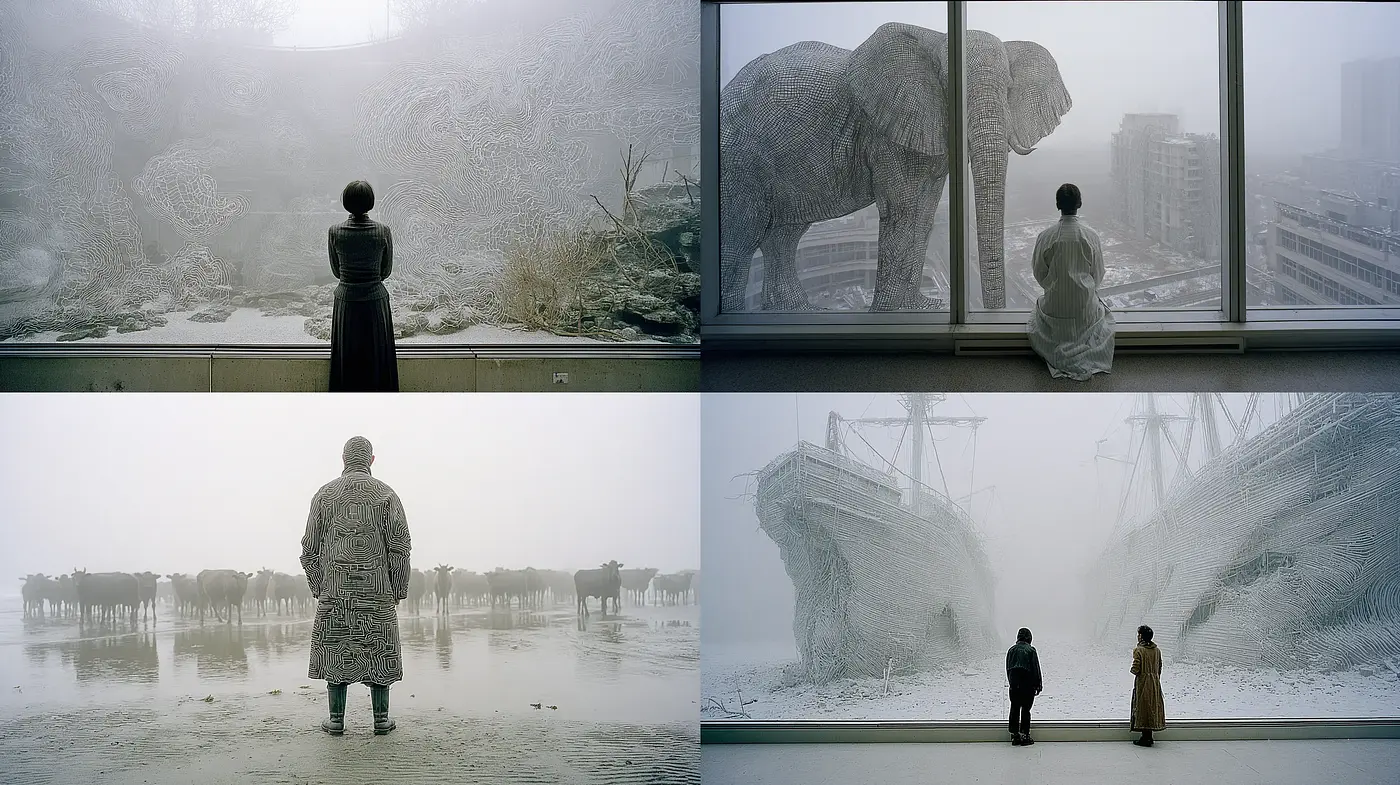 Surrealistic and Ethereal Landscapes with a Sense of Isolation - Midjourney sref style