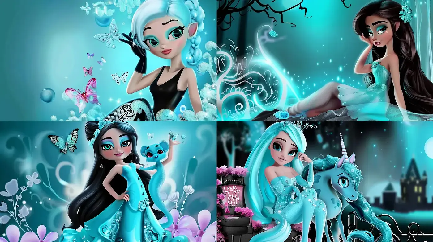 Whimsical and Enchanting Digital Illustration with a Cohesive Fantasy Aesthetic - Midjourney sref style