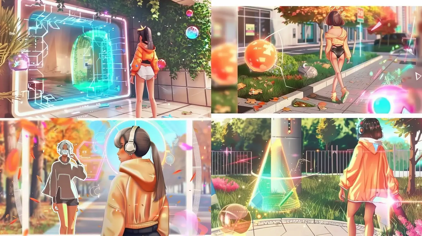 Luminous Dreamscape Fusion with Contemporary Anime Aesthetics - Midjourney sref style