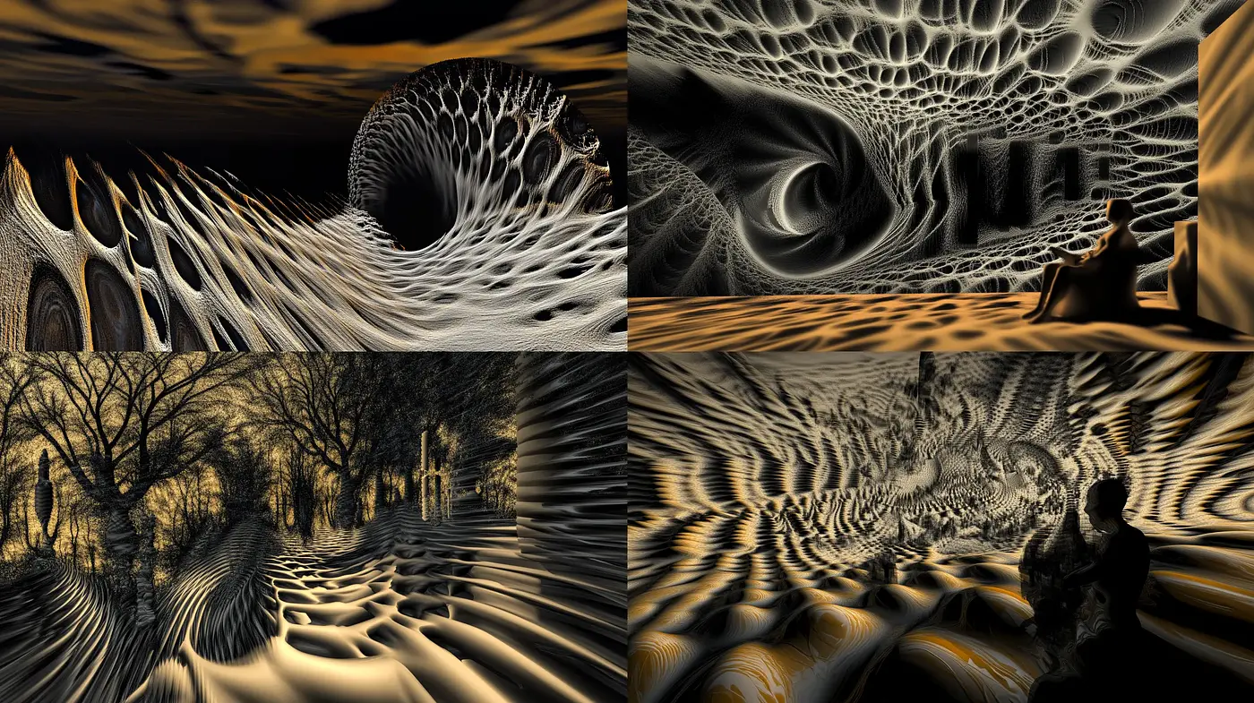Ethereal Monochromatic Vortex - Midjourney sref style