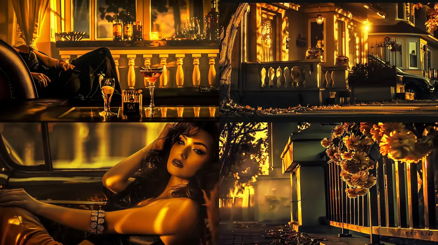Warm and Luxurious Ambiance with Nostalgic Undertones - Midjourney sref style