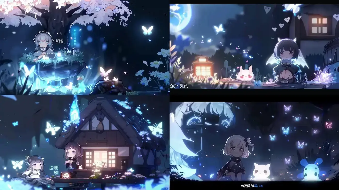 whimsical and enchanting digital fantasy style with ethereal elements - Midjourney sref style