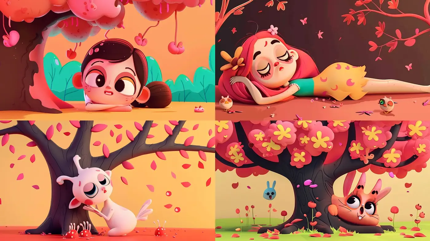 Autumn Whimsy: A Harmonious Blend of Cartoonish Charm and Pastel Magic - Midjourney sref style