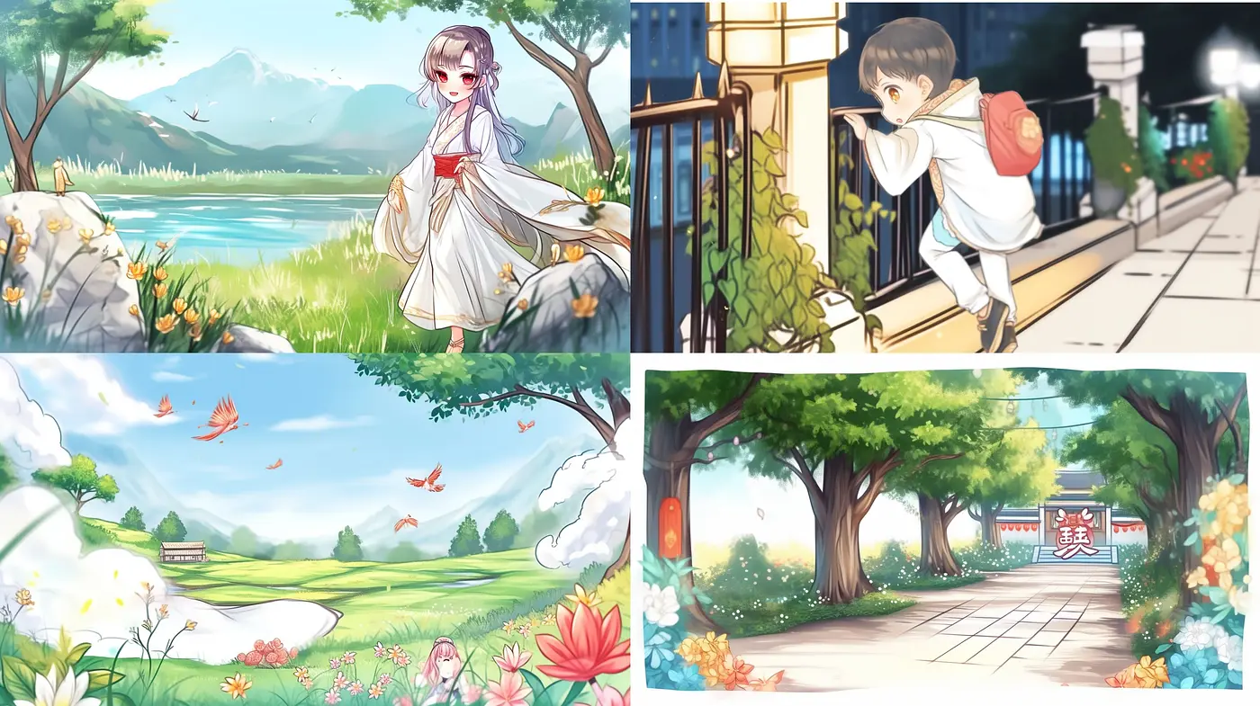 Whimsical Serenity in Pastel: A Harmonized Blend of Anime Fantasy and Idyllic Scenery - Midjourney sref style
