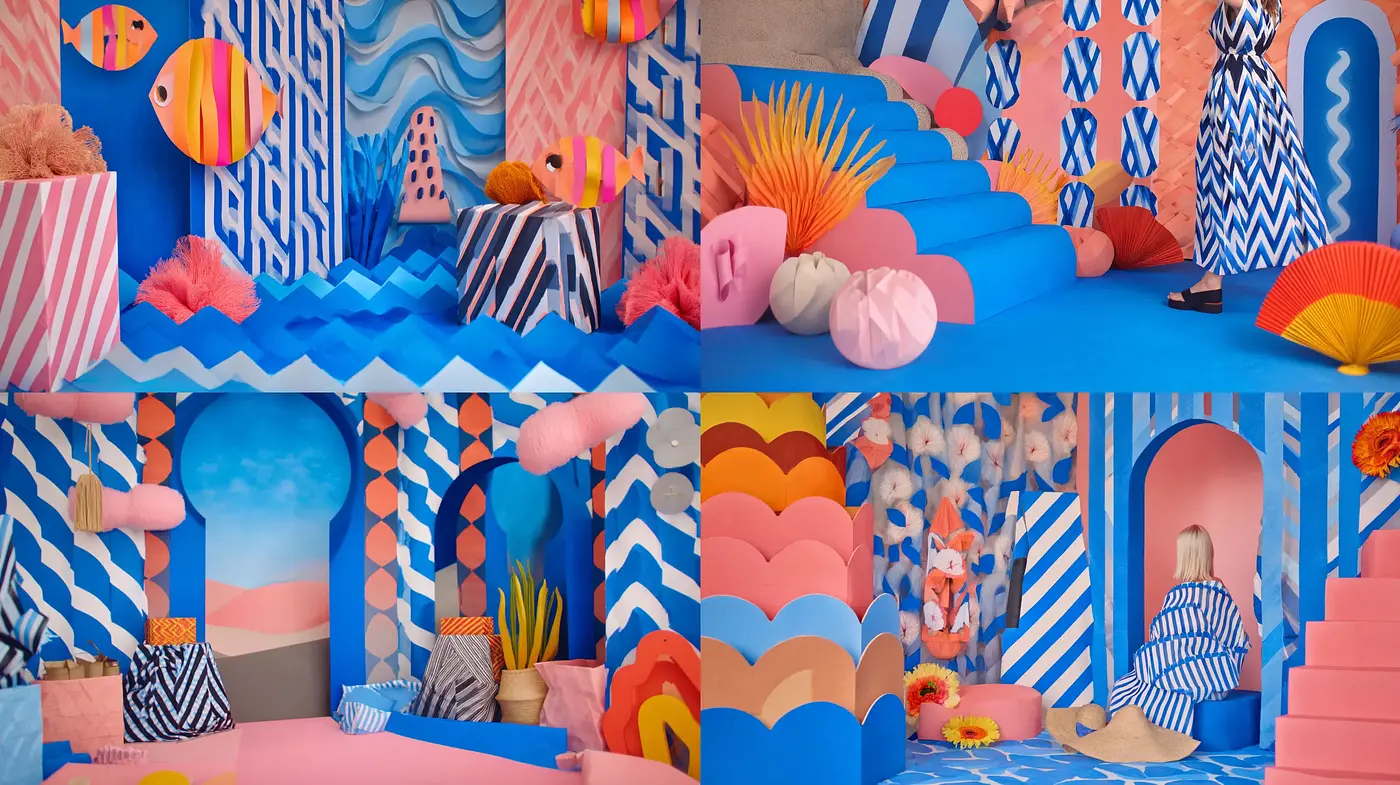 Vibrant and Whimsical Abstract Spacescape with Playful Textures - Midjourney sref style