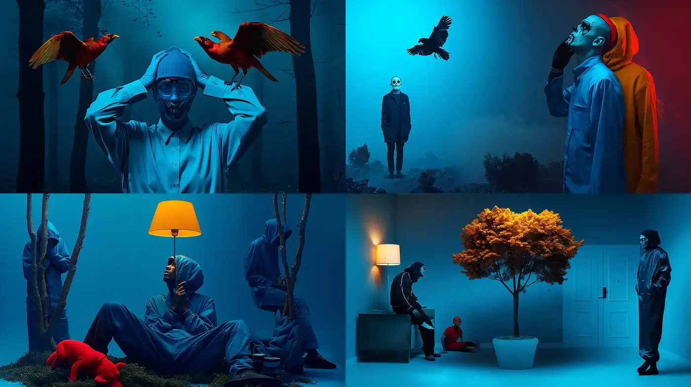 Surreal and Intriguing Visual Narrative with a Chill Atmosphere - Midjourney sref style