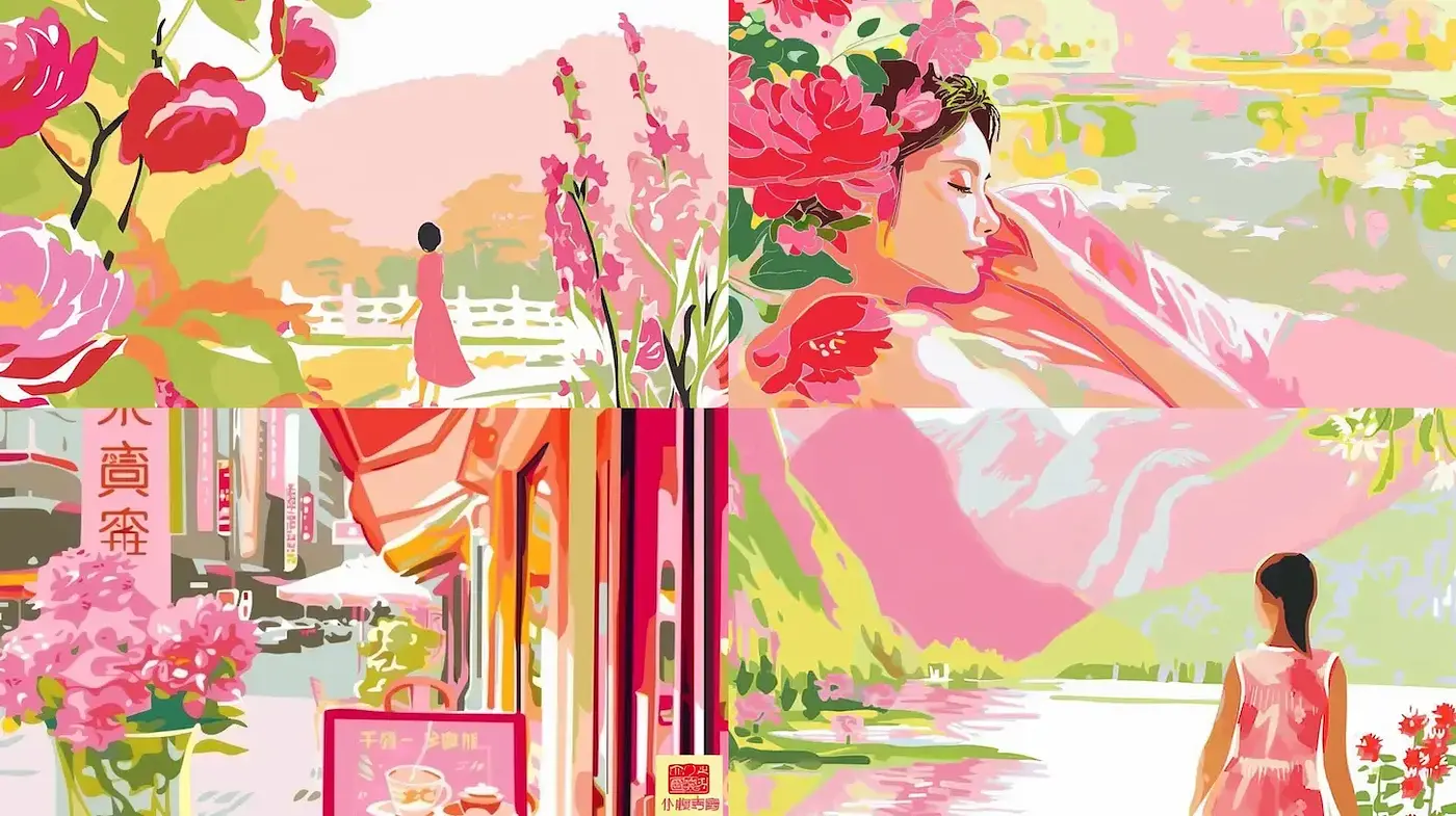 Artistic Exploration of Serene Beauty and Nature - Midjourney sref style