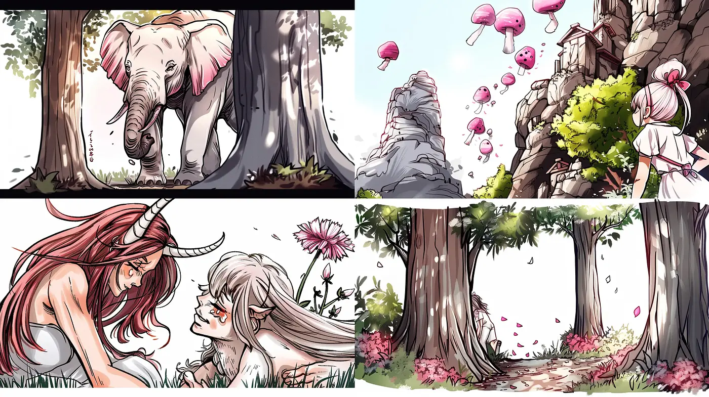 Enchanted Storybook Illustration with a Pastel Palette - Midjourney sref style