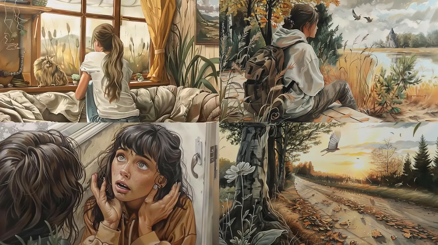 Earthy Tones of Nostalgia: A Fusion of Digital Pastoral Realism - Midjourney sref style