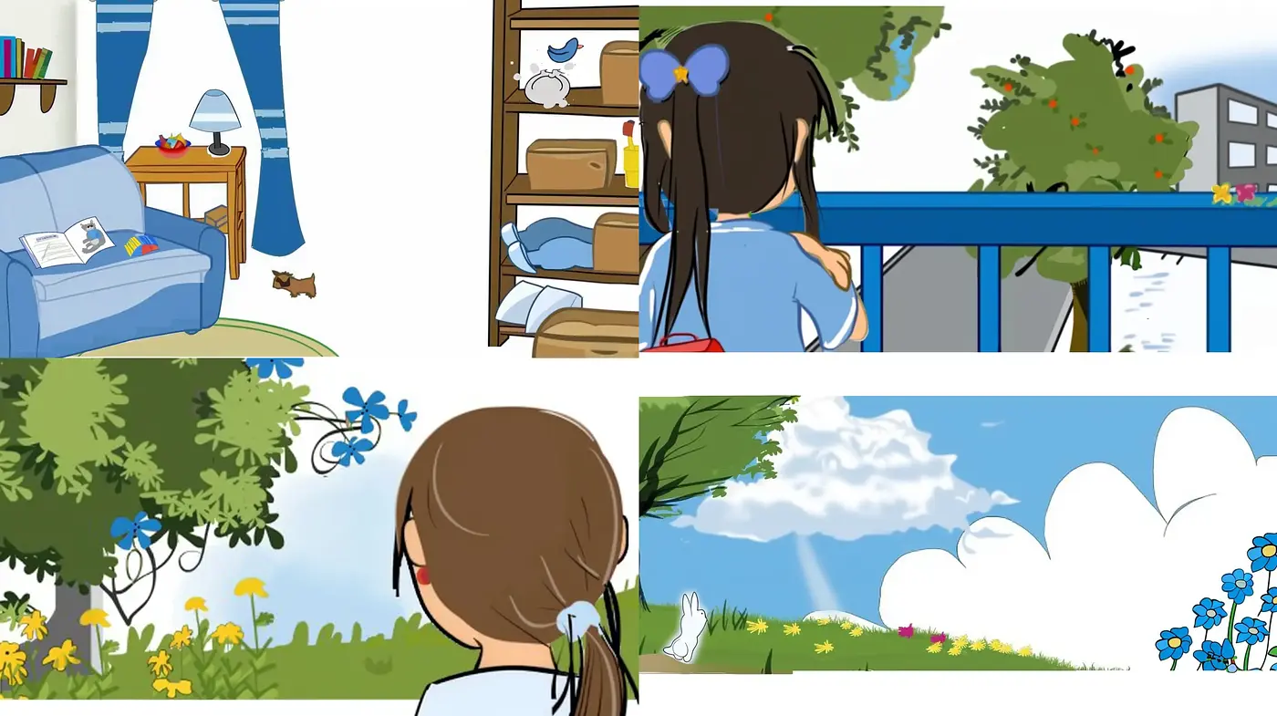 Bright and Serene Illustrated Vistas - Midjourney sref style