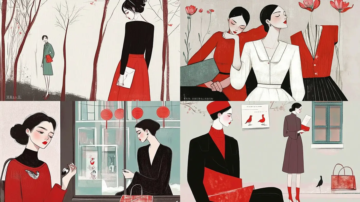 Elegant Simplicity in Stylized Figurative Artistry - Midjourney sref style