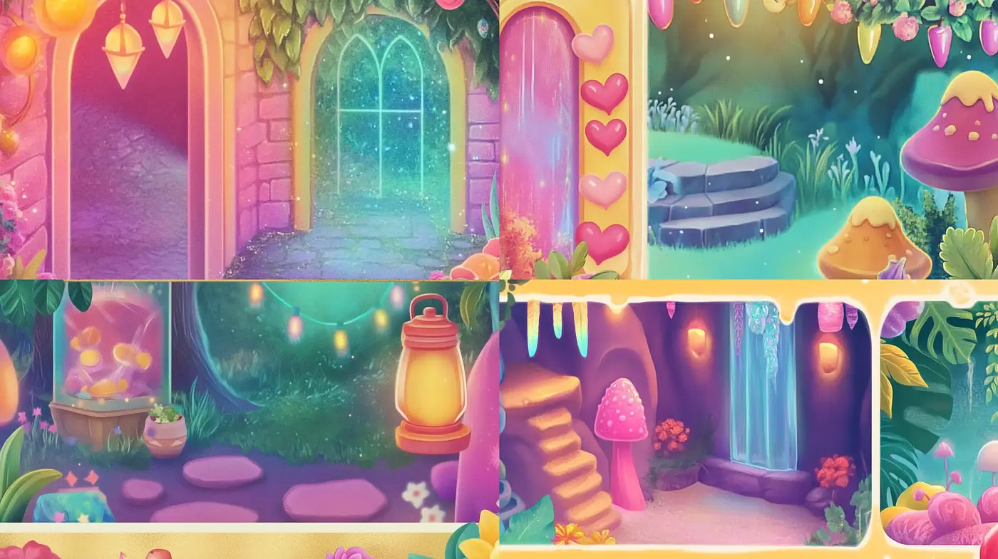 Enchanted Whimsy: A Dreamlike Pastel Dreamscape - Midjourney sref style