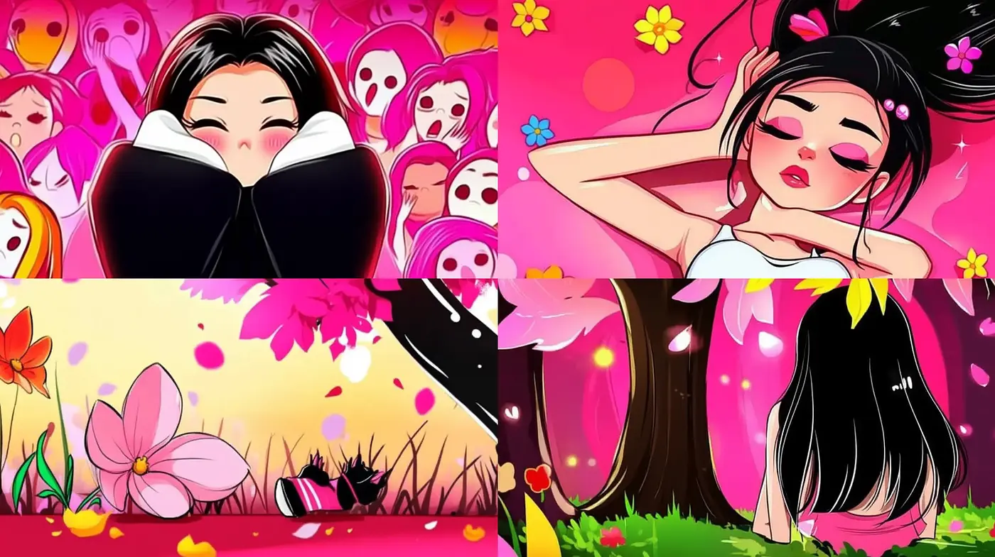 Vibrant Anime-Inspired Dreamscapes with Surreal Touches - Midjourney sref style
