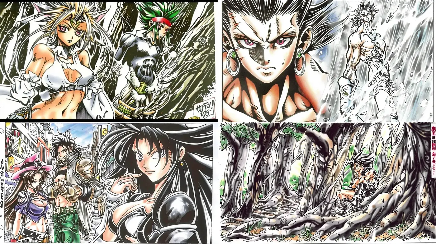 Dynamic Manga-Inspired Illustrative Artistry - Midjourney sref style