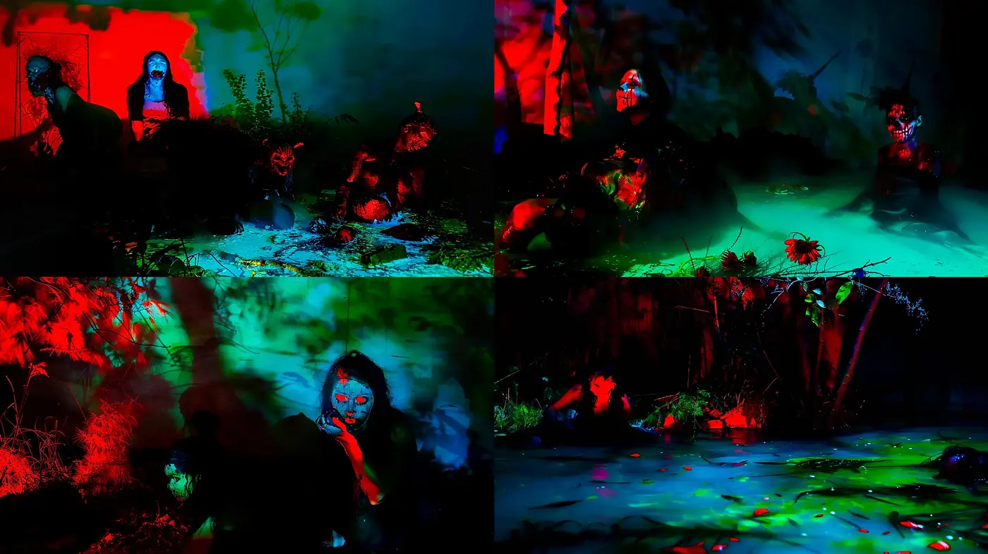 Eerie Nocturnal Hues with Surrealist Overtones - Midjourney sref style
