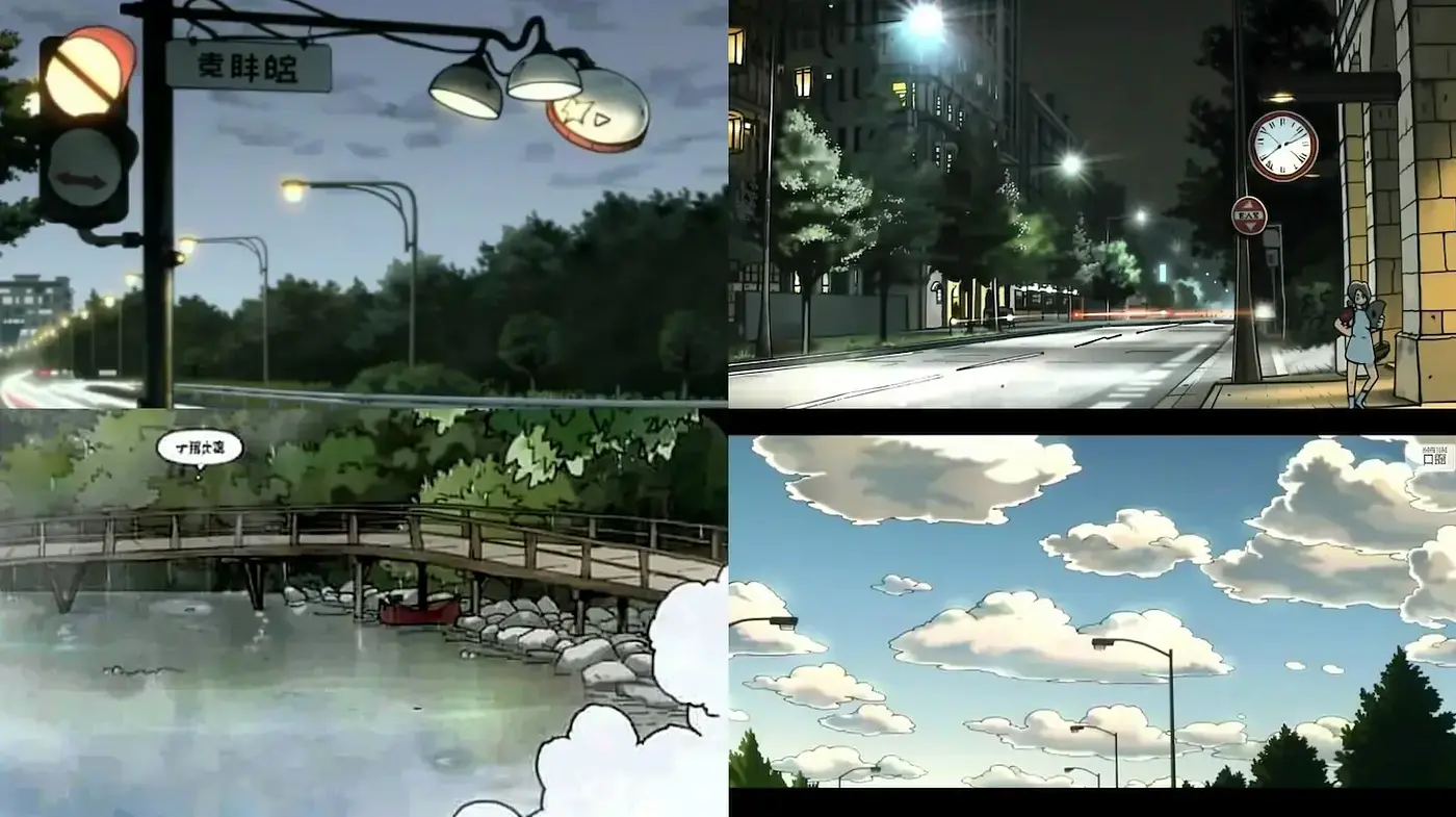 Aesthetic Fusion of Urban and Natural Landscapes in Illustrative Narrative - Midjourney sref style