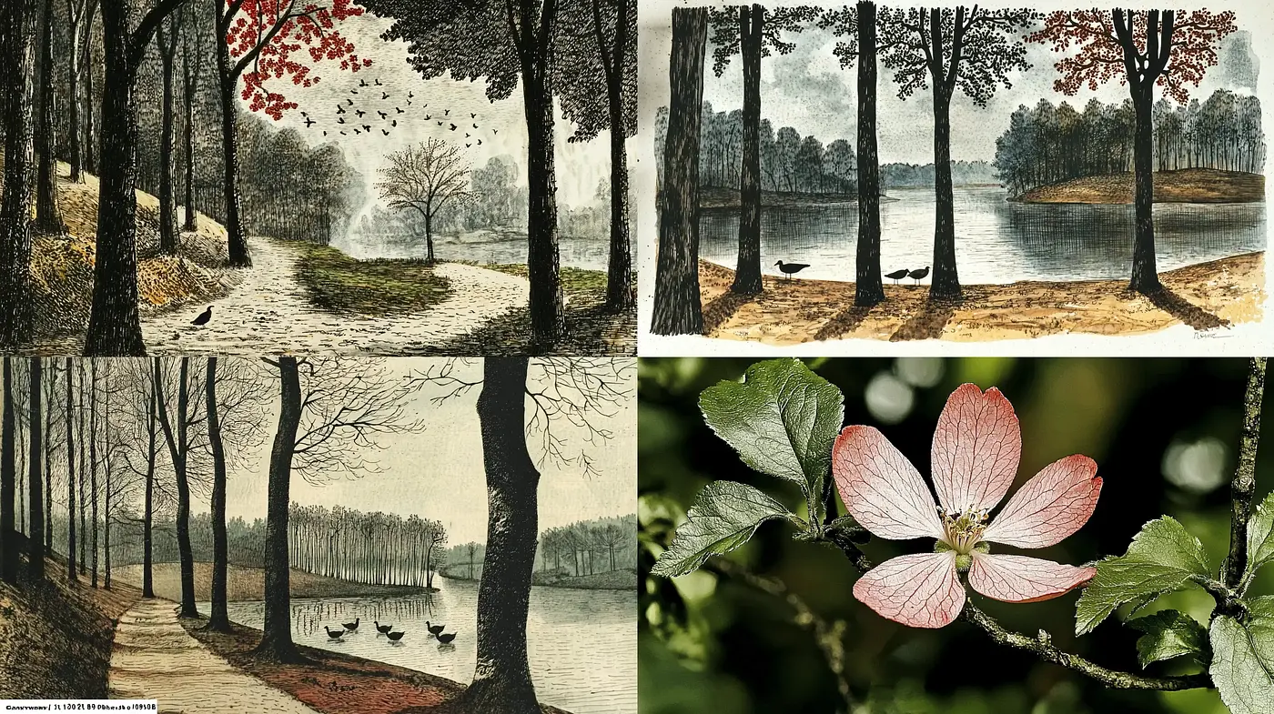 Autumnal Serenity: A Cohesive Expression of Nature's Palette - Midjourney sref style
