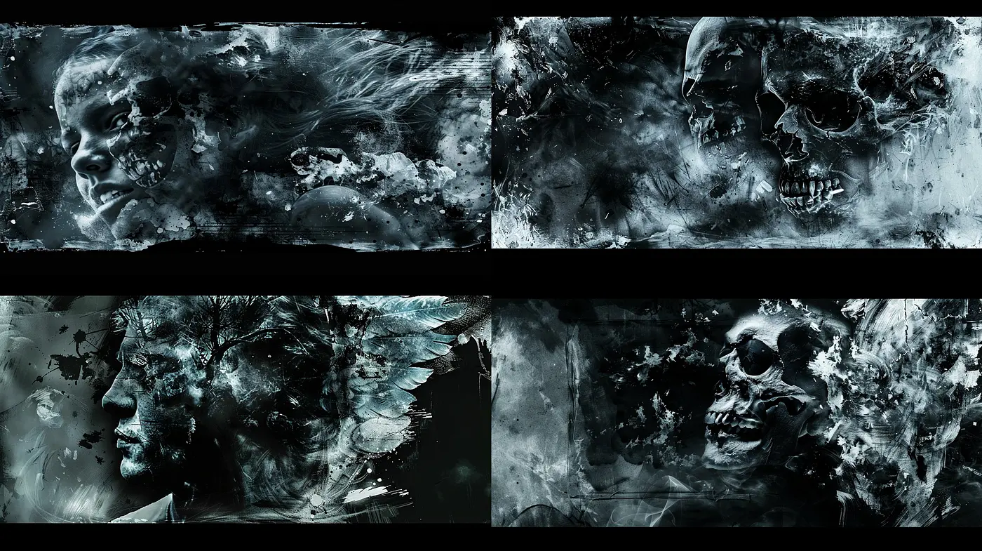 Ethereal Nocturnal Dreamscape: A Fusion of Translucent Forms and Dark Tones - Midjourney sref style