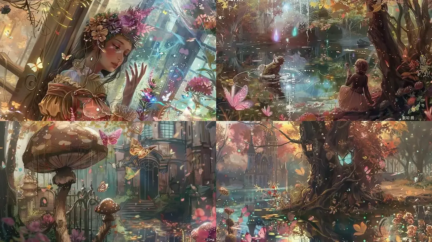 Enchanting Fantasy Landscapes with Nature and Magic - Midjourney sref style