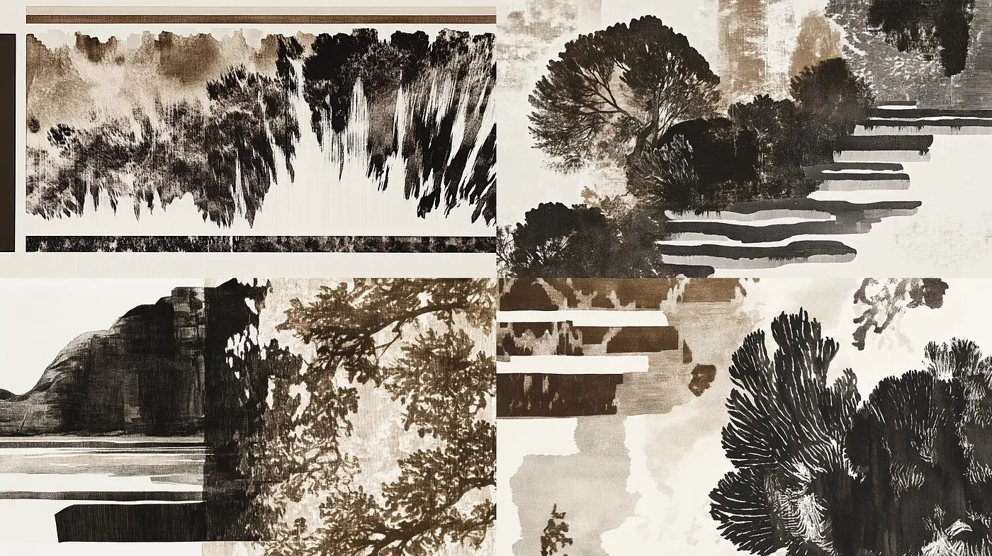 Monochromatic Strokes of Serenity - Midjourney sref style