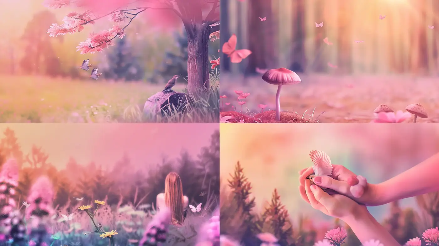 Whimsical Enchantment: A Pastel Panorama - Midjourney sref style