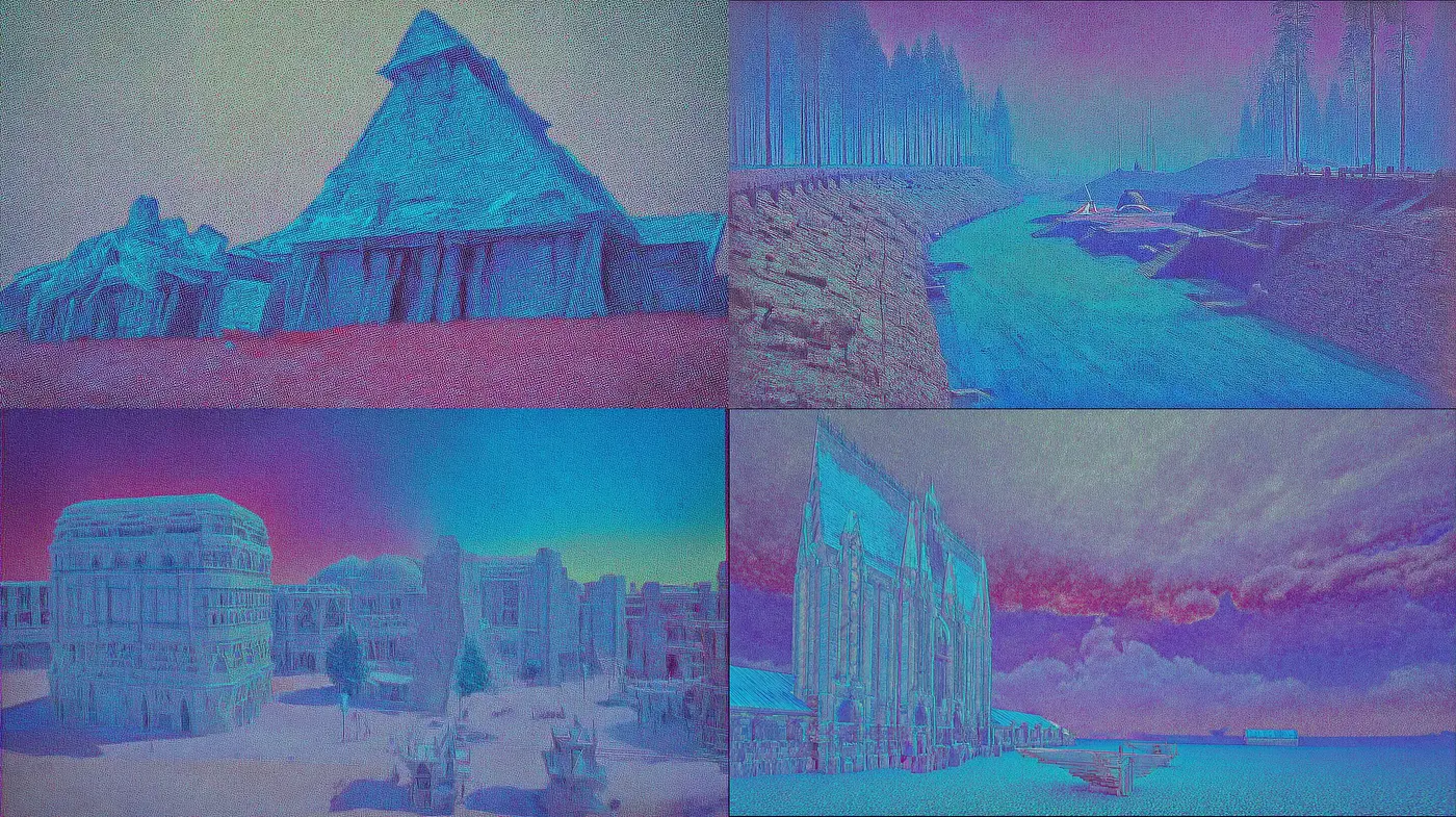 Surreal and Dream-like Landscapes with Ethereal Atmosphere - Midjourney sref style