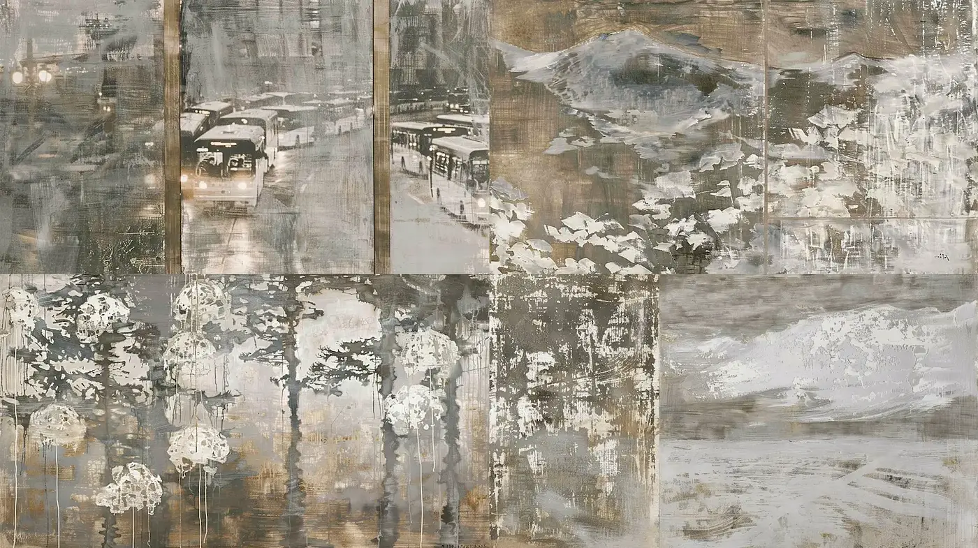 Muted Textured Landscapes with a Nostalgic Ambiance - Midjourney sref style