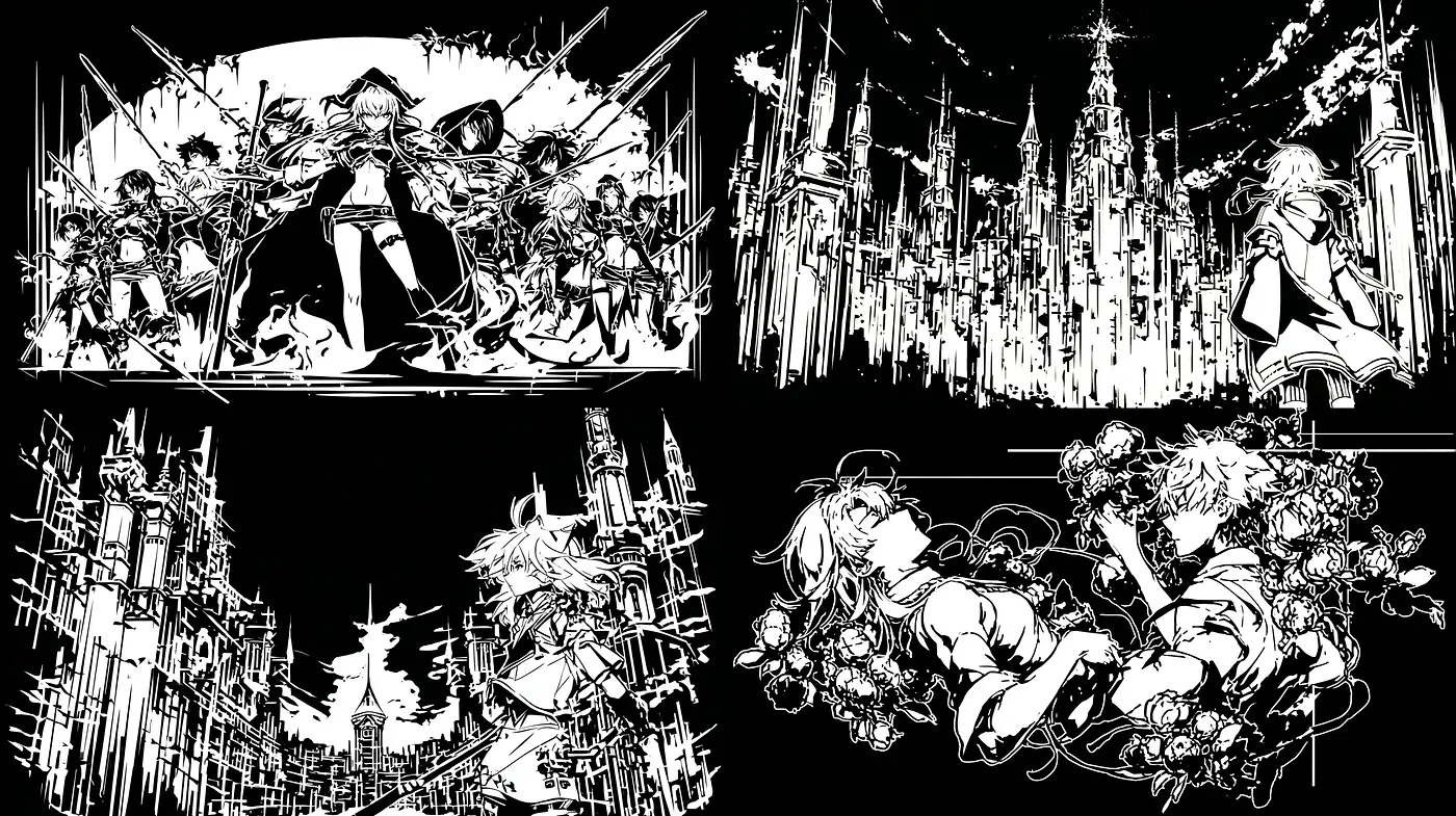 Dynamic and Expressive Comic Book Style with High Contrast Elements - Midjourney sref style