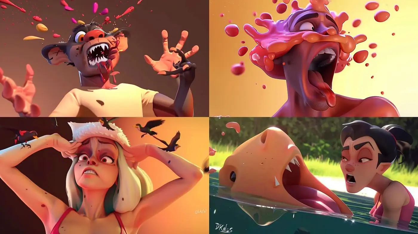 Expressive Dynamics in Warm Tones with a Cinematic 3D Animation Influence - Midjourney sref style